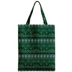 Christmas Knit Digital Zipper Classic Tote Bag