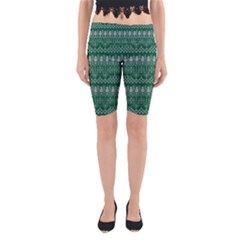 Christmas Knit Digital Yoga Cropped Leggings