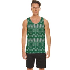 Christmas Knit Digital Men s Wide Collar Tank Top