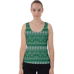 Christmas Knit Digital Velvet Tank Top