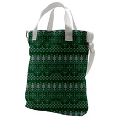 Christmas Knit Digital Canvas Messenger Bag