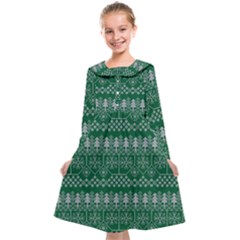 Christmas Knit Digital Kids  Midi Sailor Dress