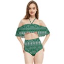 Christmas Knit Digital Halter Flowy Bikini Set  View1