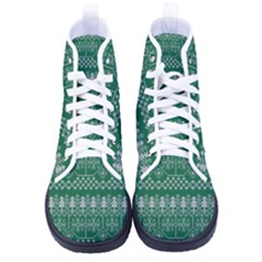 Christmas Knit Digital Men s High-top Canvas Sneakers