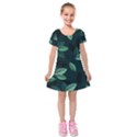 Foliage Kids  Short Sleeve Velvet Dress View1