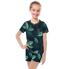 Foliage Kids  Mesh T-shirt And Shorts Set