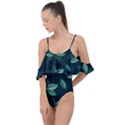 Foliage Drape Piece Swimsuit View1