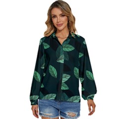 Foliage Women s Long Sleeve Button Up Shirt