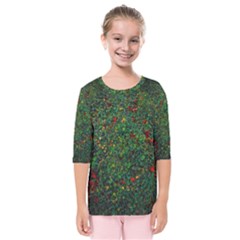 Grass Nature Meadow Kids  Quarter Sleeve Raglan T-shirt