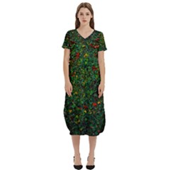 Grass Nature Meadow T-shirt Midi Dress With Pockets