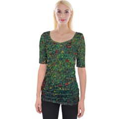 Grass Nature Meadow Wide Neckline T-shirt