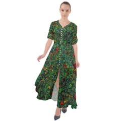 Grass Nature Meadow Waist Tie Boho Maxi Dress