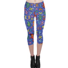 Grateful Dead Dancing Bears Pattern Capri Leggings  by Salmanaz77