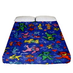 Grateful Dead Dancing Bears Pattern Fitted Sheet (queen Size) by Salmanaz77