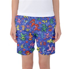 Grateful Dead Dancing Bears Pattern Women s Basketball Shorts by Salmanaz77