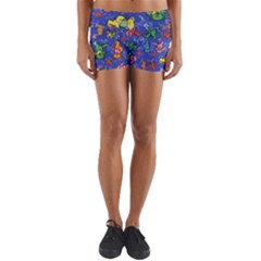 Grateful Dead Dancing Bears Pattern Yoga Shorts