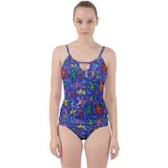 Grateful Dead Dancing Bears Pattern Cut Out Top Tankini Set