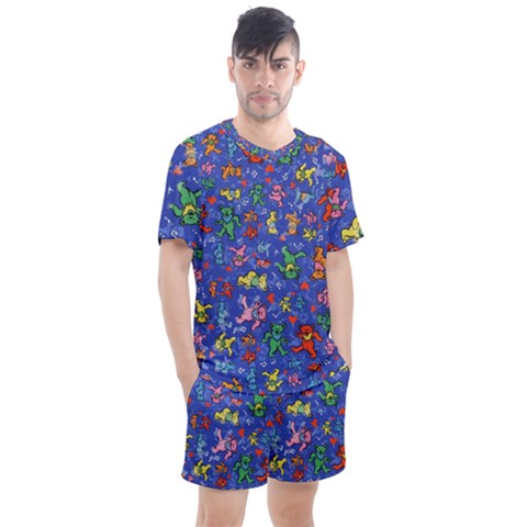 Grateful Dead Dancing Bears Pattern Men s Mesh T-shirt And Shorts Set by Salmanaz77