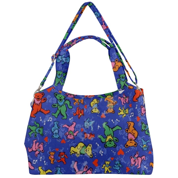 Grateful Dead Dancing Bears Pattern Double Compartment Shoulder Bag