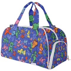 Grateful Dead Dancing Bears Pattern Burner Gym Duffel Bag by Salmanaz77