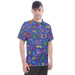 Grateful Dead Dancing Bears Pattern Men s Polo T-shirt by Salmanaz77