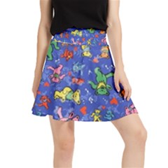 Grateful Dead Dancing Bears Pattern Waistband Skirt