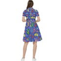 Grateful Dead Dancing Bears Pattern Short Sleeve Waist Detail Dress View2