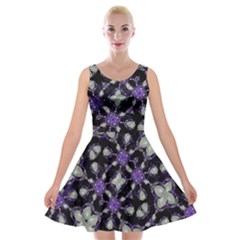 Gothic Radiance Velvet Skater Dress