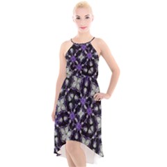 Gothic Radiance High-low Halter Chiffon Dress  by dflcprintsclothing