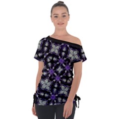 Gothic Radiance Off Shoulder Tie-up T-shirt