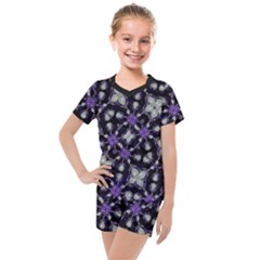 Gothic Radiance Kids  Mesh T-shirt And Shorts Set