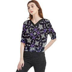 Gothic Radiance Quarter Sleeve Blouse