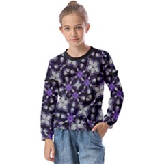 Gothic Radiance Kids  Long Sleeve T-shirt With Frill 