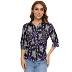 Gothic Radiance Women s Quarter Sleeve Pocket Shirt