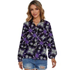 Gothic Radiance Women s Long Sleeve Button Up Shirt