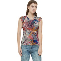 Abstract Flames Women s Raglan Cap Sleeve T-shirt