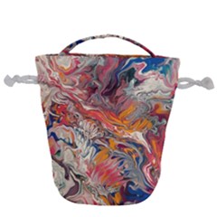 Abstract Flames Drawstring Bucket Bag