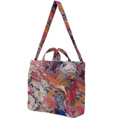 Abstract Flames Square Shoulder Tote Bag