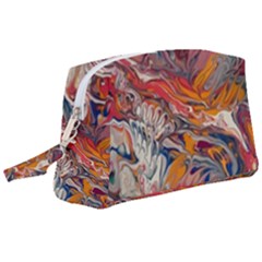 Abstract Flames Wristlet Pouch Bag (large)