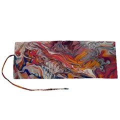 Abstract Flames Roll Up Canvas Pencil Holder (s)