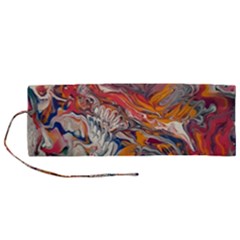 Abstract Flames Roll Up Canvas Pencil Holder (m)