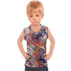 Abstract Flames Kids  Sport Tank Top