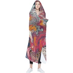 Abstract Flames Wearable Blanket by kaleidomarblingart