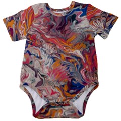 Abstract Flames Baby Short Sleeve Bodysuit