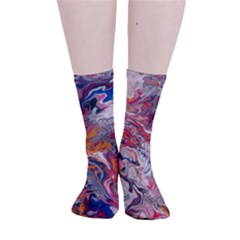 Abstract Flames Smooth Crew Length Tube Socks