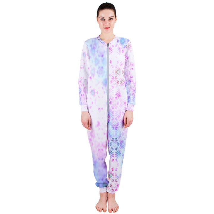 Digital Art Artwork Abstract Pink Purple OnePiece Jumpsuit (Ladies)