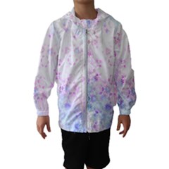 Digital Art Artwork Abstract Pink Purple Kids  Hooded Windbreaker by Dutashop