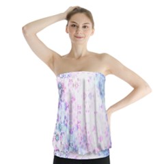 Digital Art Artwork Abstract Pink Purple Strapless Top by Dutashop