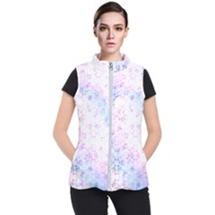 Digital Art Artwork Abstract Pink Purple Women s Puffer Vest