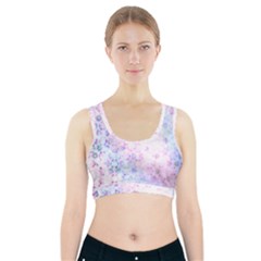 Digital Art Artwork Abstract Pink Purple Sports Bra With Pocket